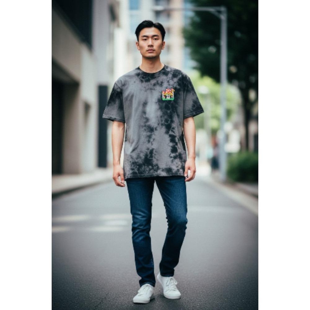 Eighty Eightmens Trippy Mushroom T-Shirt. Size L